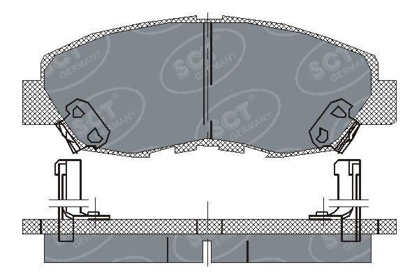 SCT GERMANY Piduriklotsi komplekt,ketaspidur SP 180 PR